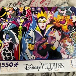 Ceaco Disney Villains Jigsaw Puzzle 550 PC Evil Queen + Poster 24" x 18" VG